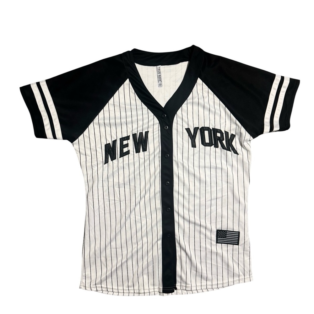 TRUE ROCK Black and White Striped Jersey